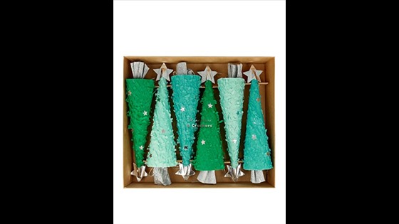 Crackers - Christmas Tree (Pack of 6 in 3 colors)