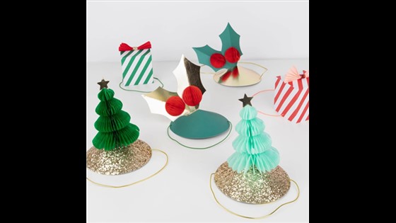Hats - Mixed Christmas Party Hats (Pack of 6 in 6 designs)