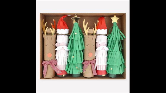 Crackers - Santa, Reindeer & Tree (Pack of 6 in 3 designs)